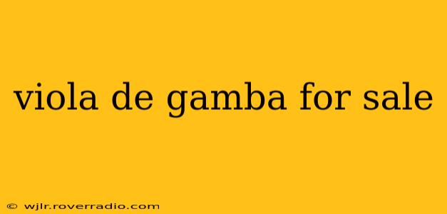 viola de gamba for sale