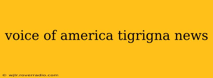 voice of america tigrigna news
