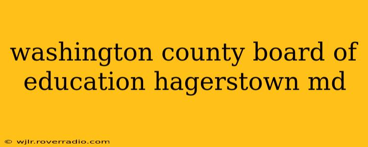 washington county board of education hagerstown md