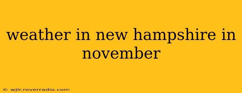 weather in new hampshire in november