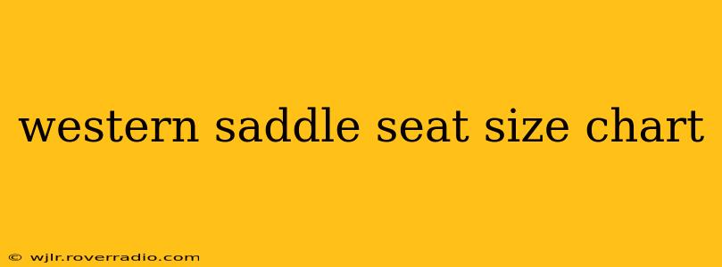 western saddle seat size chart