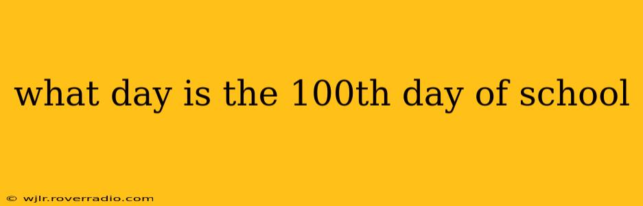 what day is the 100th day of school
