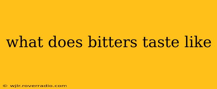 what does bitters taste like