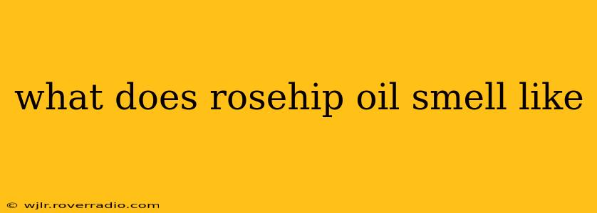 what does rosehip oil smell like