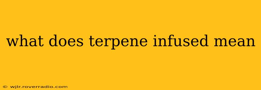 what does terpene infused mean
