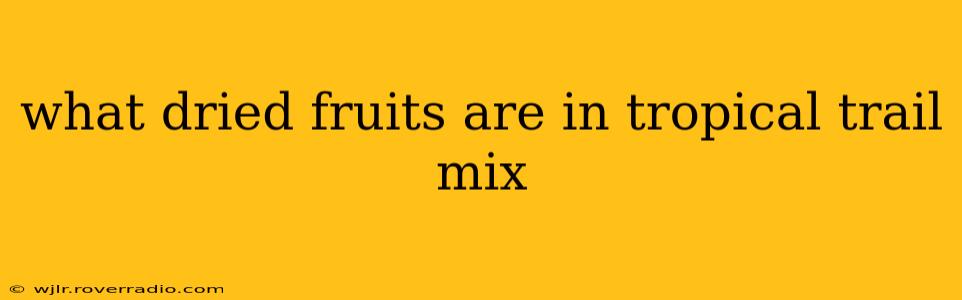what dried fruits are in tropical trail mix