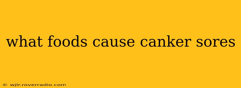 what foods cause canker sores