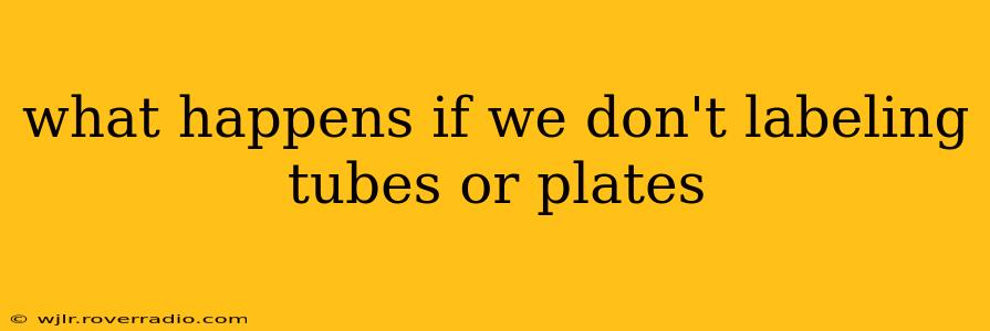 what happens if we don't labeling tubes or plates