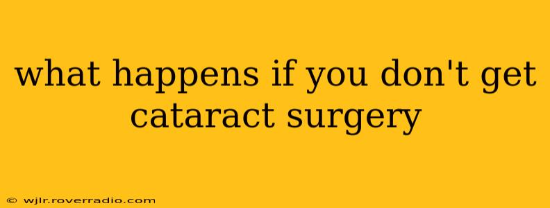 what happens if you don't get cataract surgery