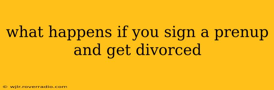 what happens if you sign a prenup and get divorced