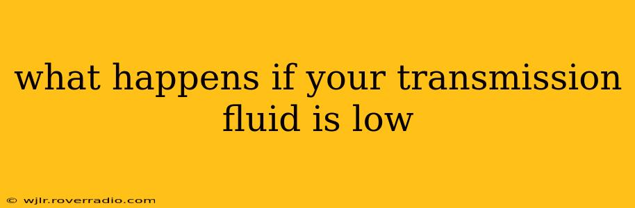 what happens if your transmission fluid is low