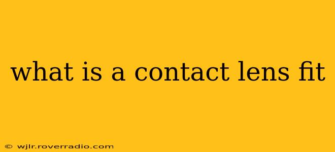 what is a contact lens fit