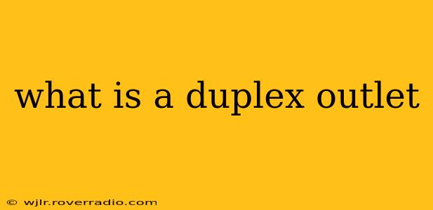 what is a duplex outlet