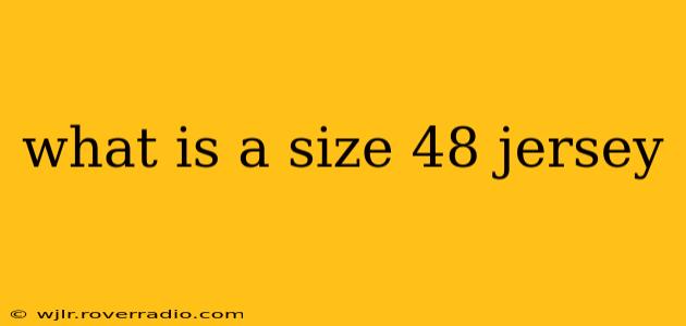 what is a size 48 jersey
