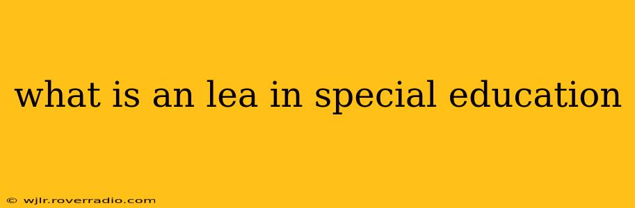 what is an lea in special education