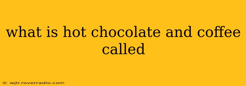 what is hot chocolate and coffee called