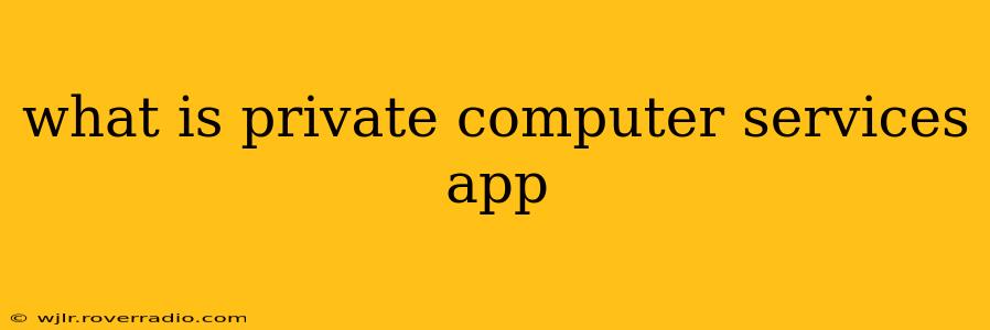 what is private computer services app