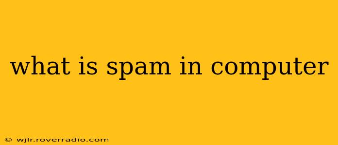 what is spam in computer