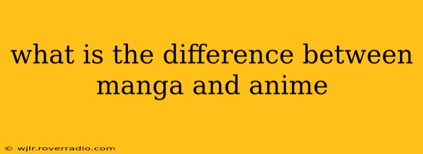 what is the difference between manga and anime