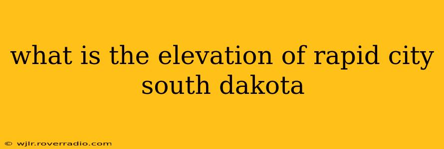 what is the elevation of rapid city south dakota