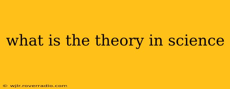 what is the theory in science