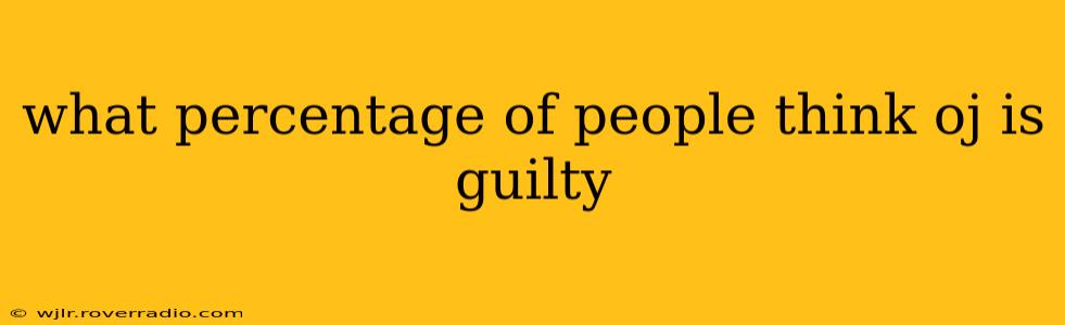 what percentage of people think oj is guilty