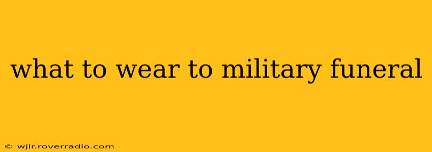 what to wear to military funeral
