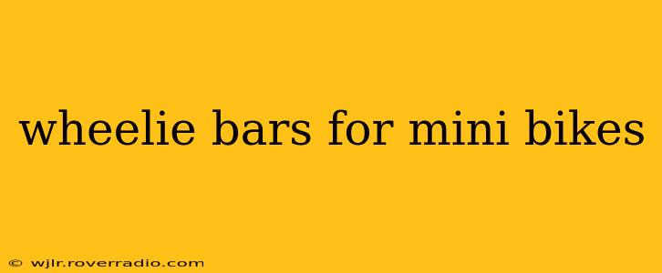 wheelie bars for mini bikes