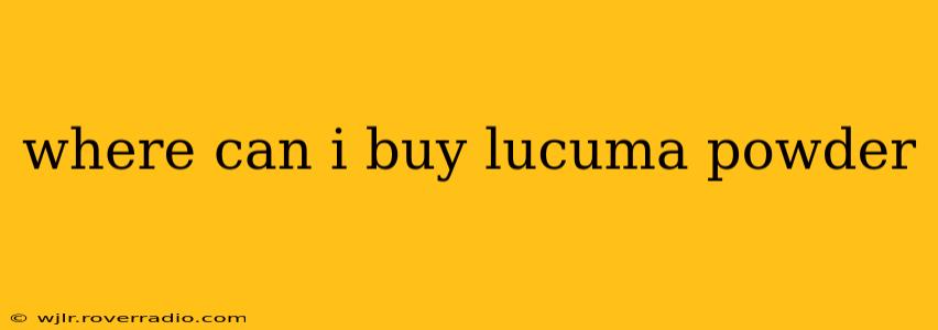 where can i buy lucuma powder