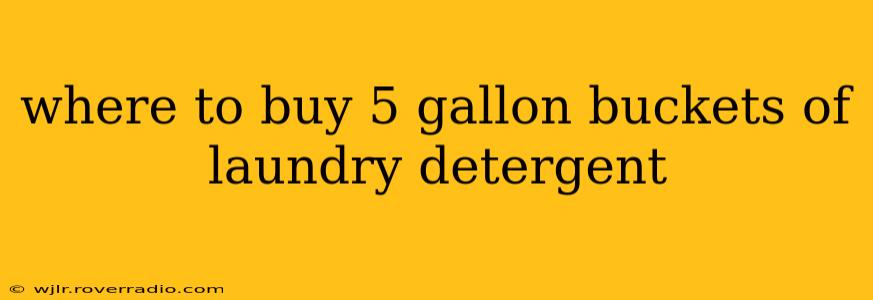 where to buy 5 gallon buckets of laundry detergent