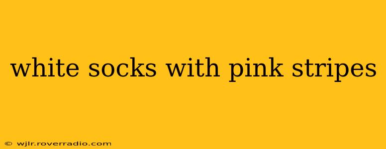white socks with pink stripes
