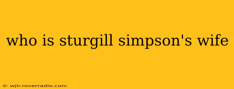 who is sturgill simpson's wife