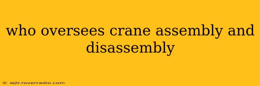who oversees crane assembly and disassembly