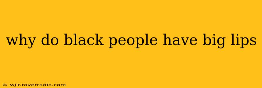 why do black people have big lips