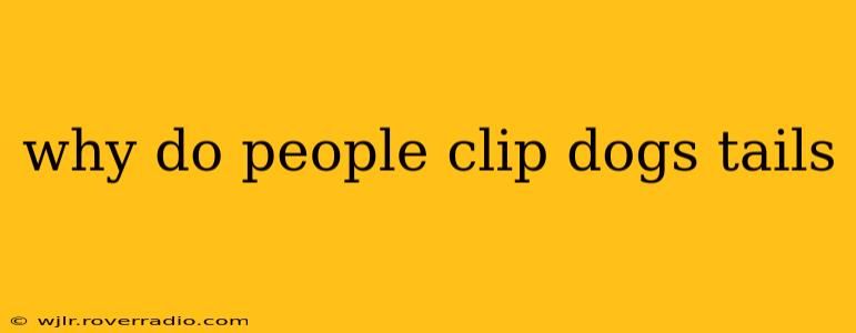 why do people clip dogs tails