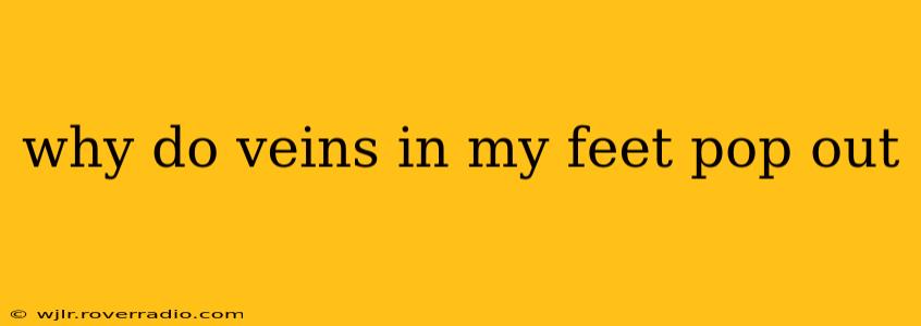 why do veins in my feet pop out