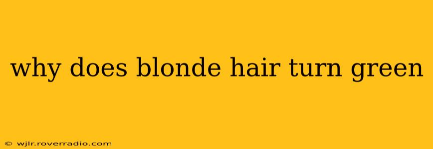 why does blonde hair turn green