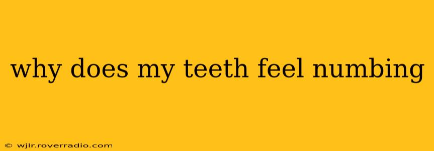 why does my teeth feel numbing