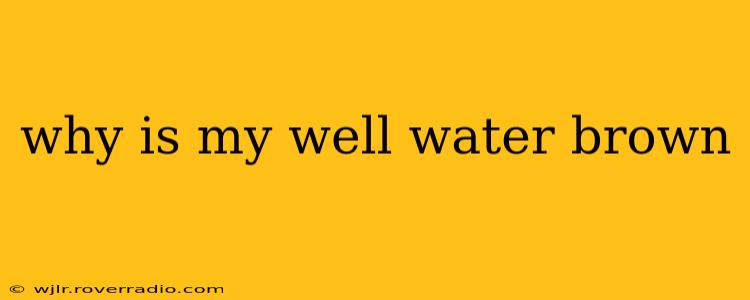 why is my well water brown