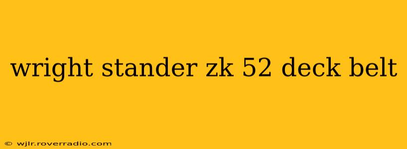 wright stander zk 52 deck belt